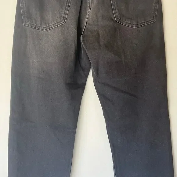 NWT! Zara Straight Leg Dark Gray High Rise Jean Size 4 - Picture 9 of 13